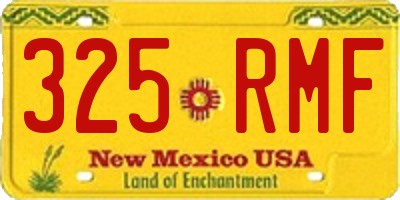 NM license plate 325RMF