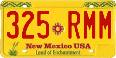 NM license plate 325RMM