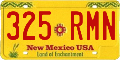 NM license plate 325RMN