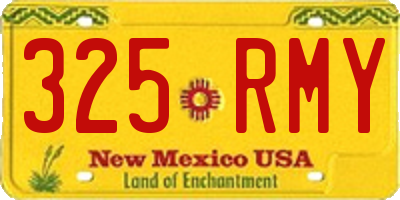 NM license plate 325RMY
