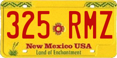 NM license plate 325RMZ