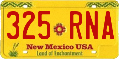 NM license plate 325RNA