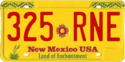 NM license plate 325RNE
