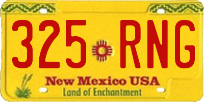 NM license plate 325RNG