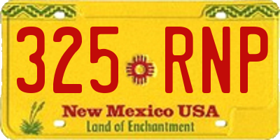 NM license plate 325RNP