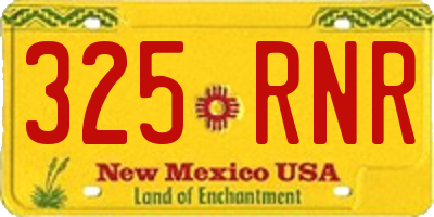 NM license plate 325RNR
