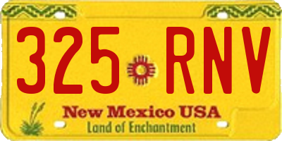 NM license plate 325RNV