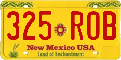 NM license plate 325ROB