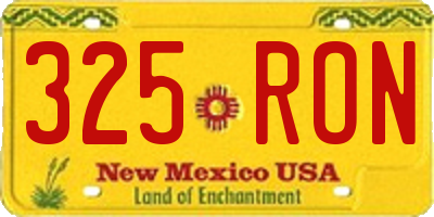 NM license plate 325RON