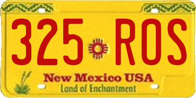 NM license plate 325ROS