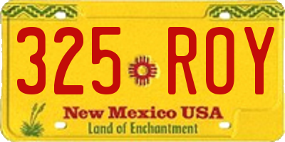 NM license plate 325ROY