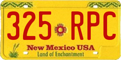 NM license plate 325RPC
