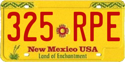 NM license plate 325RPE