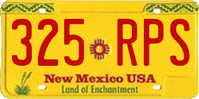 NM license plate 325RPS