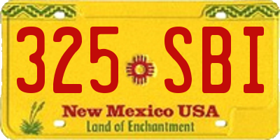 NM license plate 325SBI
