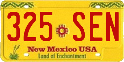 NM license plate 325SEN