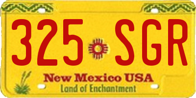 NM license plate 325SGR