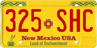 NM license plate 325SHC