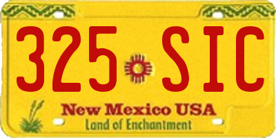 NM license plate 325SIC