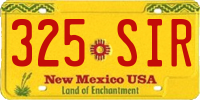 NM license plate 325SIR