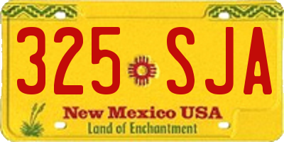 NM license plate 325SJA