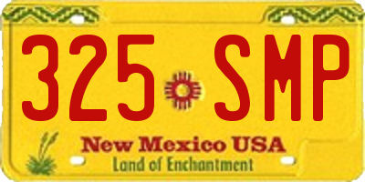NM license plate 325SMP