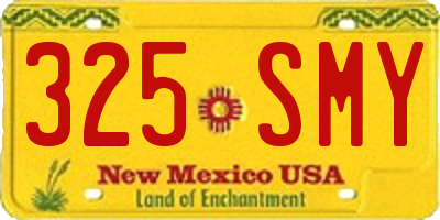 NM license plate 325SMY