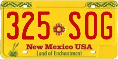 NM license plate 325SOG