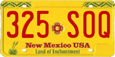 NM license plate 325SOQ