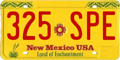 NM license plate 325SPE