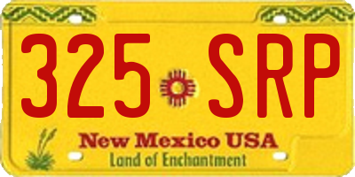 NM license plate 325SRP