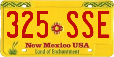 NM license plate 325SSE