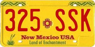 NM license plate 325SSK