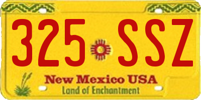 NM license plate 325SSZ