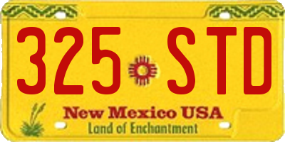 NM license plate 325STD