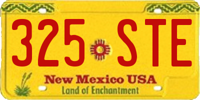 NM license plate 325STE