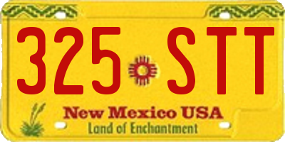 NM license plate 325STT