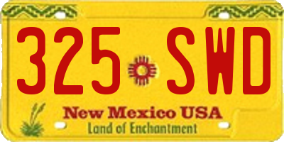 NM license plate 325SWD