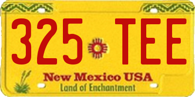 NM license plate 325TEE