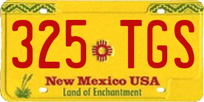 NM license plate 325TGS