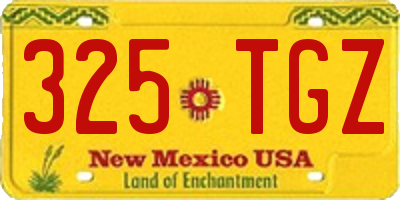 NM license plate 325TGZ