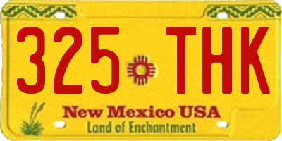 NM license plate 325THK
