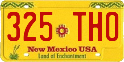 NM license plate 325THO