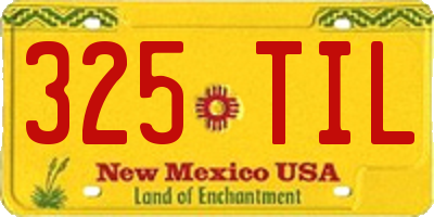 NM license plate 325TIL