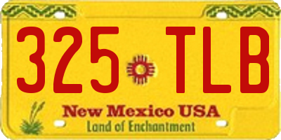 NM license plate 325TLB