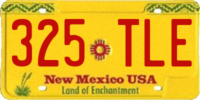 NM license plate 325TLE