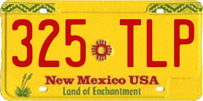 NM license plate 325TLP