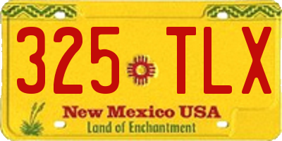 NM license plate 325TLX
