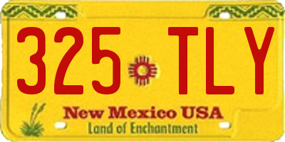 NM license plate 325TLY
