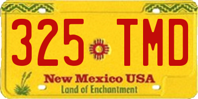 NM license plate 325TMD